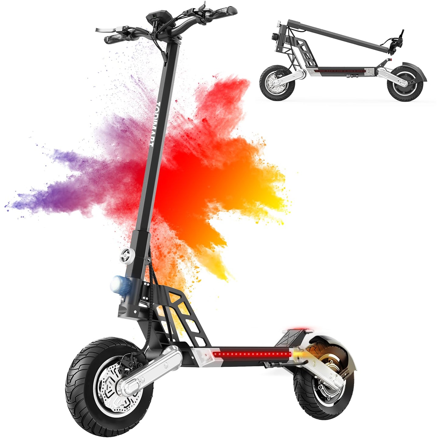 TODIMART Trottinette Electrique Adulte G2 Moteur 500W Batterie 499.2Wh 40KM Trotinette Electrique Tout Terrain Professionnelle pour Travail, Scooter Electrique Adulte